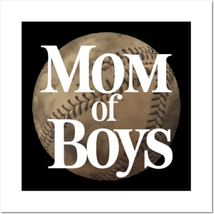 Mom of boys baseball Posters and Art